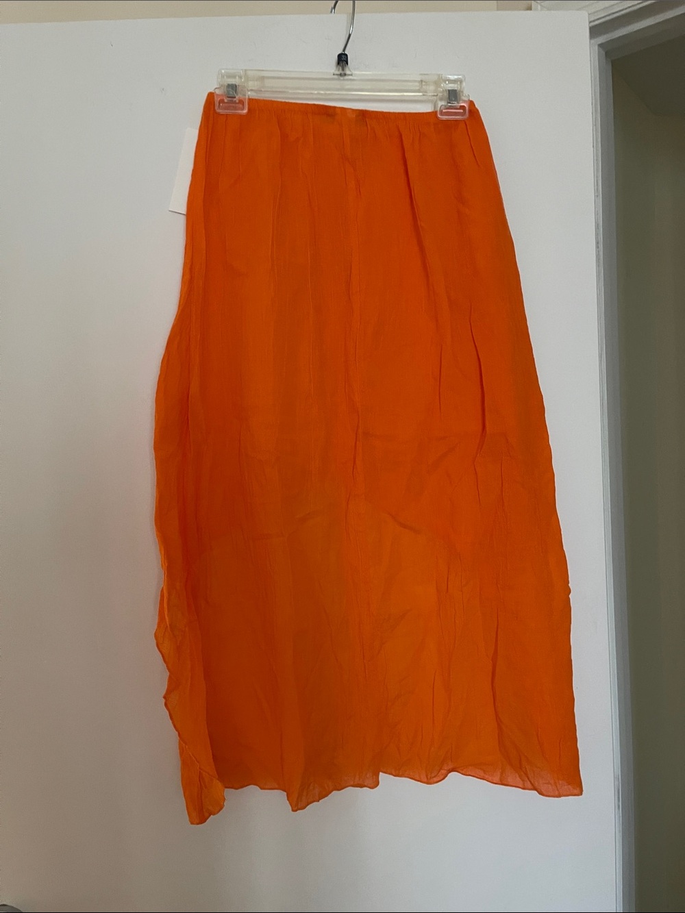 Orange Layered High-Low Maxi Skirt - Picture 8 of 8